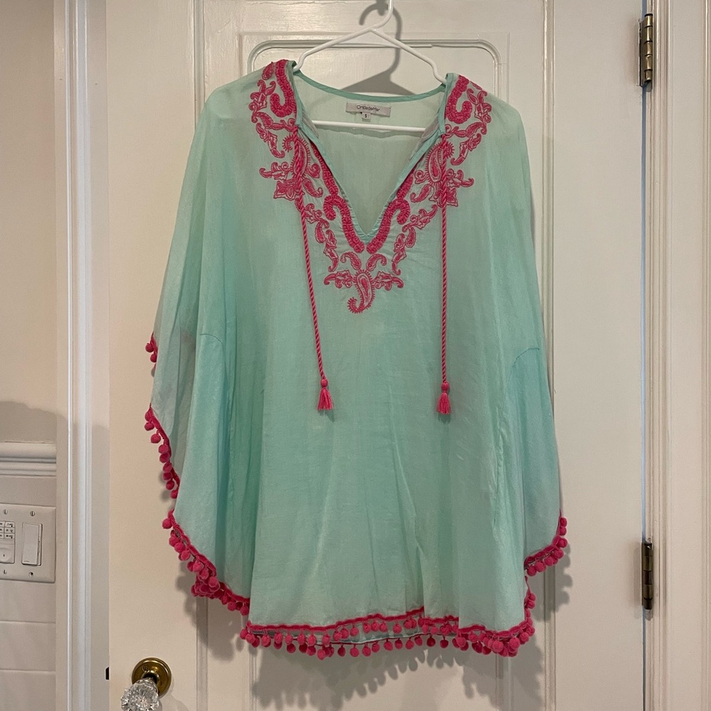 Onda de Mar Adorable tassel pom-pom cover-up small